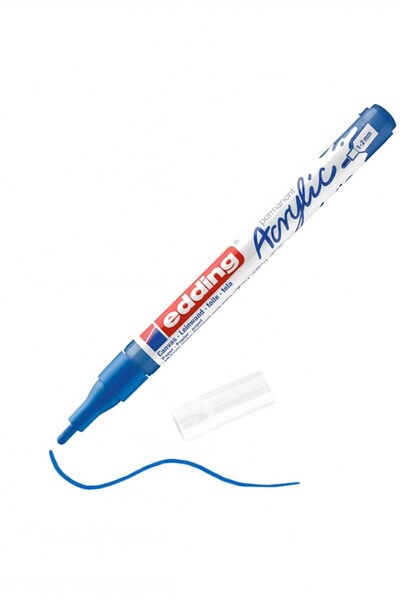 Edding 5300 Acrylic 1-2mm Akrilik Markör Kalem Gentian Blue / 903