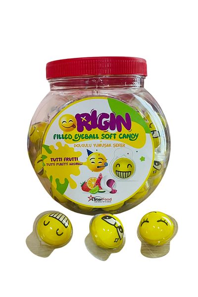 Origin Set of 60 Soft Candy Emoji Filled Mixed Fruits