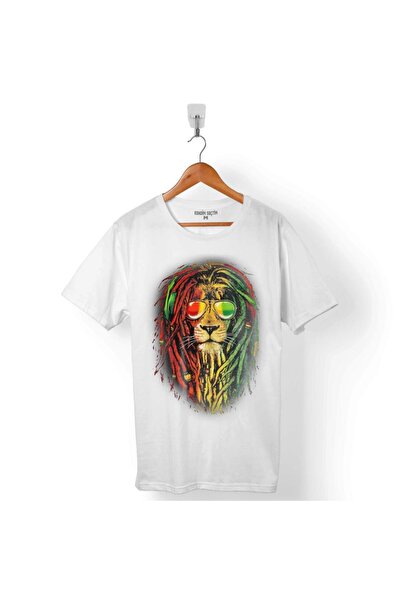 Kendim Seçtim Ανδρικό μπλουζάκι Reggae Bob Marley Lion Lion King της μουσικής