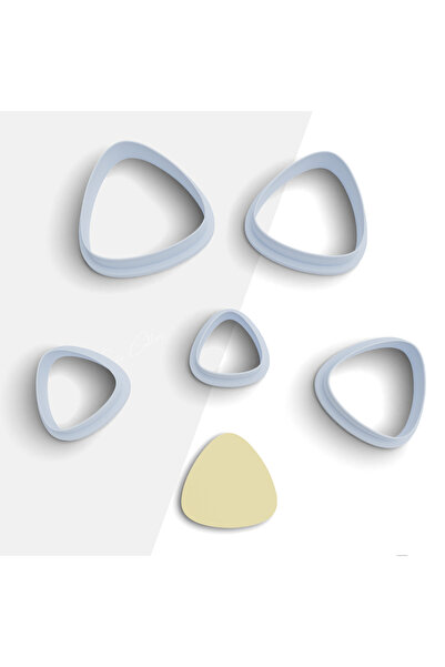 brocutters قالب قطع من طين البوليمر على شكل مثلث رقيق، قالب حلق، قاطع طين، 5 مقاسات، رقم: 987