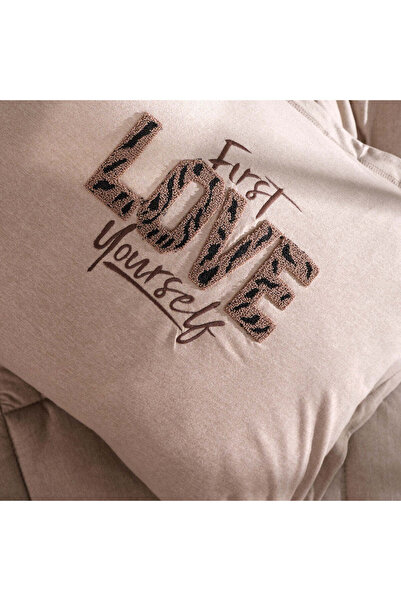 Karaca Motto Cotton Comfort, Quilt Set, Double, Beige