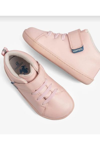HOPFRÖG Dívčí boty Smart Walker Hopfrög High Top Super Matte Barefoot Pink Color
