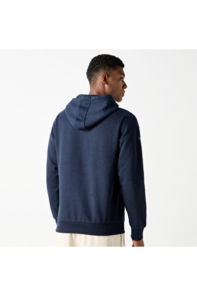 FAV Embossed Hooded Sweatshirt with Long Sleeves and Kangaroo Pockets