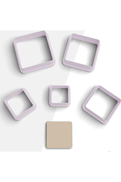 brocutters 5 Size Square Shaped Polymer Clay Cutting Mold - Earring Cutter, N...