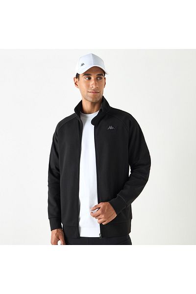 Kappa Logo Applique Jacket With Zip Closure And Long Sleeves