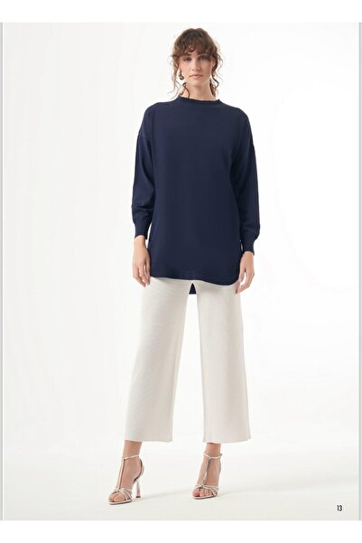 Nuss Navy Blue Oval Cut Tunic 1200