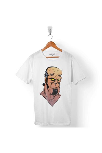 Kendim Seçtim Hellboy Glava Ron Perlman Doug Jones Muška Majica