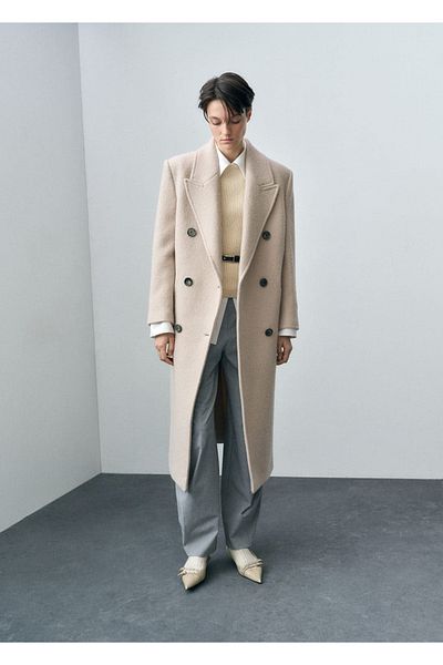 MANGO Woman Pure Wool Overcoat