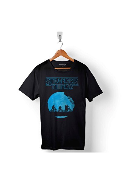 Kendim Seçtim Tricou pentru bărbați Stranger Things Blue Moon cu susul în jos pentru bicicletă