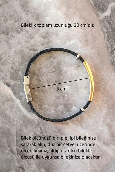 Sacce Scarves&Accessories Gold Steel Black Leather Thin Men's Bracelet Imprint Leather Bracelet