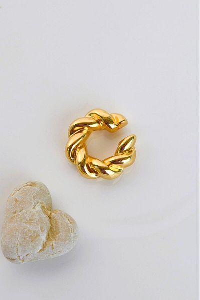 Sacce Scarves&Accessories Auger Model Beautiful Earcuff Large Beautiful Cartilage Earring Gold Colored