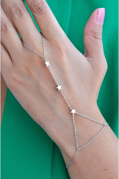 Sacce Scarves&Accessories Mini Star Steel Basilisk Silver Color