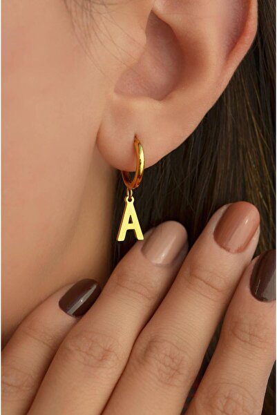 Sacce Scarves&Accessories الصلب حرف A حلق واحد