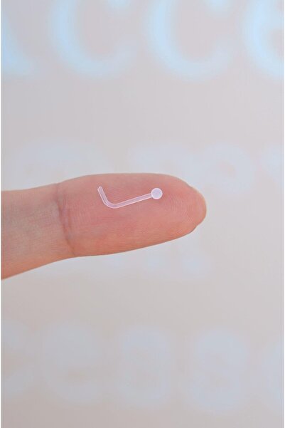 Sacce Scarves&Accessories Antialerjik Bioplast Esnek Şeffaf Silikon Burun Piercingi Silikon Hızma