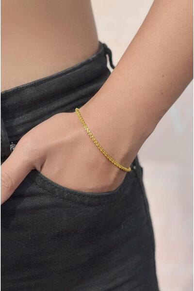 Sacce Scarves&Accessories İnce Çelik Zincir Bileklik Gold Renk