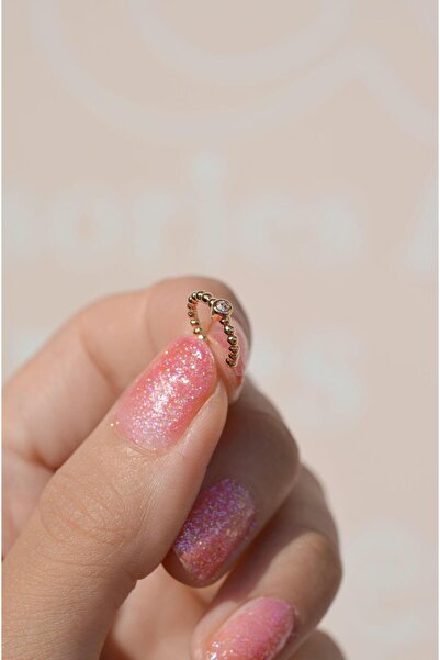 Sacce Scarves&Accessories Sıkıştırmalı Kıkırdak Küpesi Minimal Tektaş Earcuff