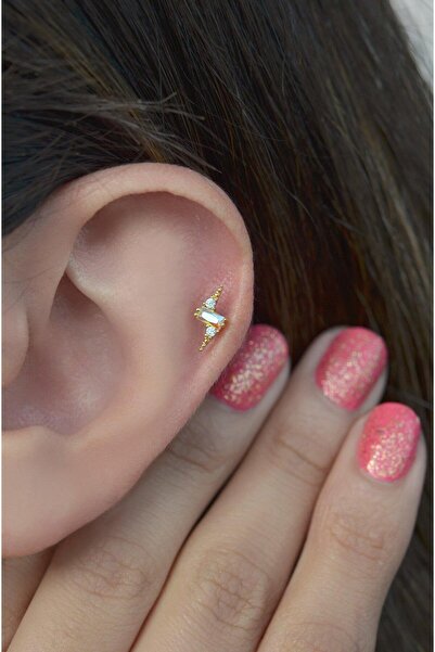 Sacce Scarves&Accessories Şimşek Gold Piercing Helix Kıkırdak