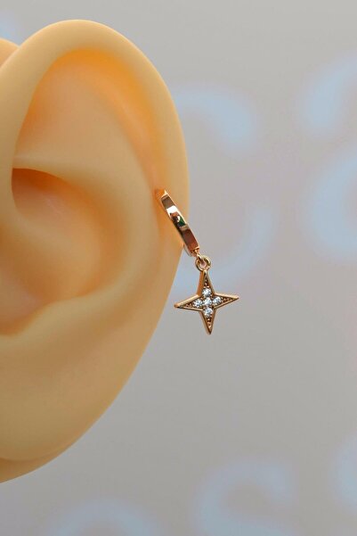 Sacce Scarves&Accessories Kutup Yıldızı Halka Helix Piercing Lob Kıkırdak Küpesi