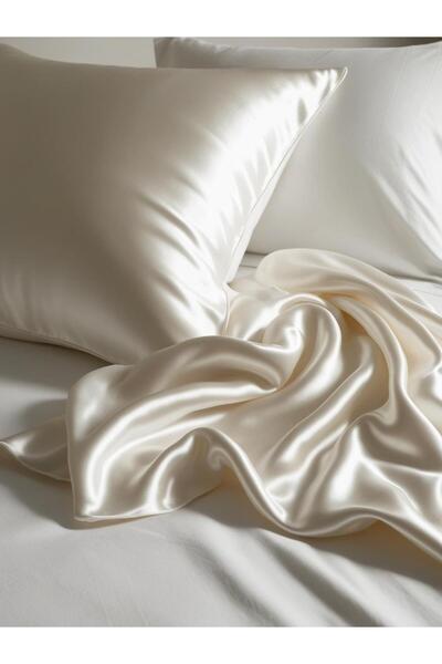 MA'DEMUR 100% Pure Silk Sheath White Color 50X70 cm