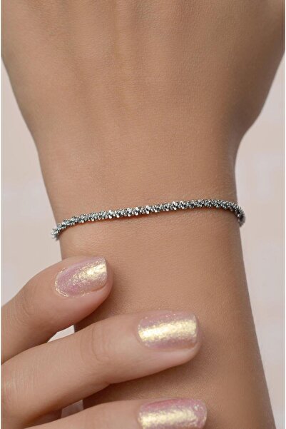 Sacce Scarves&Accessories İnce Çelik Zincir Bileklik Gümüş Renk