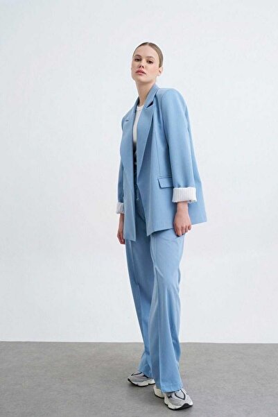 Indigo Fashion Mavi Renk Kadın Ceket