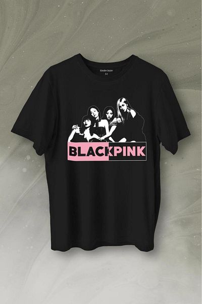 Kendim Seçtim Μπλουζάκι Unisex Μπλουζάκι με στάμπα Black Pink Band Characters Artists