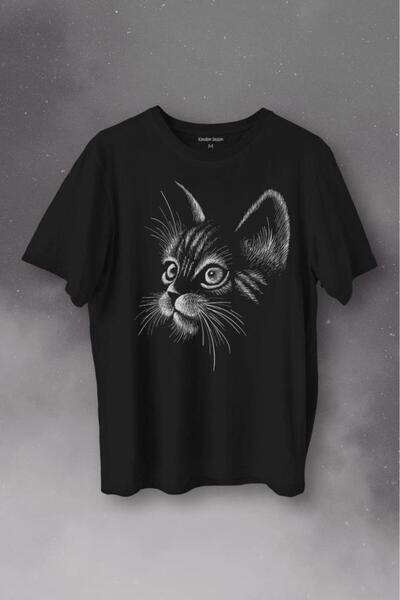 Kendim Seçtim mačka Silueta crne mačke crtež Štampano Majica unisex T-shirt