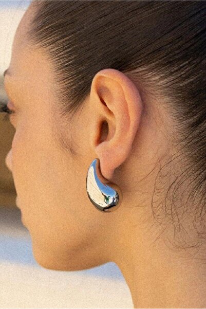 Sacce Scarves&Accessories Silver Color Steel Drop Earrings