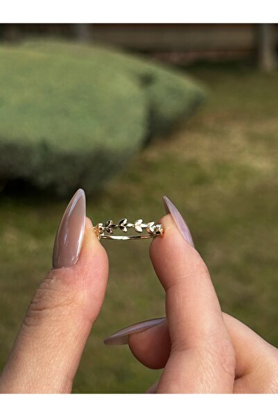 Goldium Jewellery Goldium 14 Ayar Altın Başak Yüzük Ile Doğanın Güzelliklerini Stilinizde Taşıyın