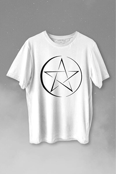 Kendim Seçtim Pentagram šablon simbol satanizam bafomet pečat logo Štampano m...