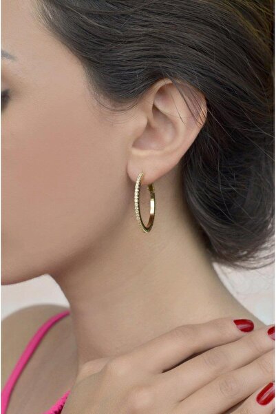 Sacce Scarves&Accessories حلق حجري هوب 35 ملم