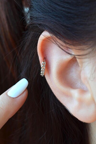 Sacce Scarves&Accessories Zincir Model Piercing Tragus Helix Kıkırdak Küpesi