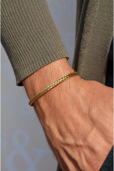 Sacce Scarves&Accessories Unisex Straw Weave Steel Ring Handcuffs & Bracelet