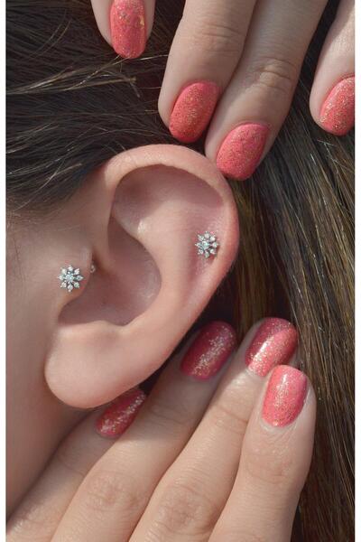 Sacce Scarves&Accessories Kar Tanesi Piercing Helix Kıkırdak