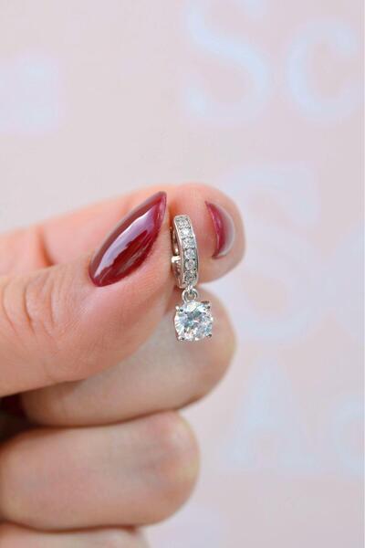 Sacce Scarves&Accessories Zirkon Tektaş Sallantılı Helix Küpesi Mini Tektaş H...