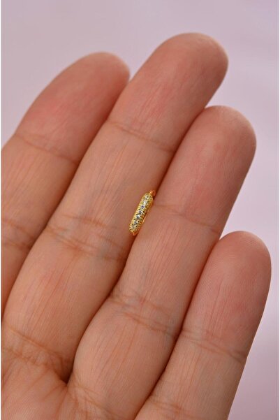 Sacce Scarves&Accessories Gold Renkli 925 Ayar Gümüş Taşlı Halka Hızma