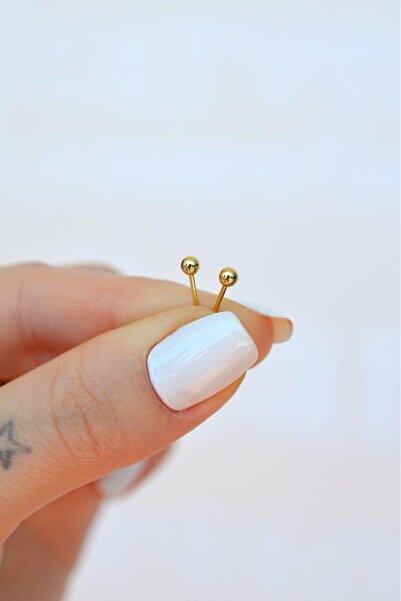 Sacce Scarves&Accessories Gold Mini Top Küpe 3 Mm