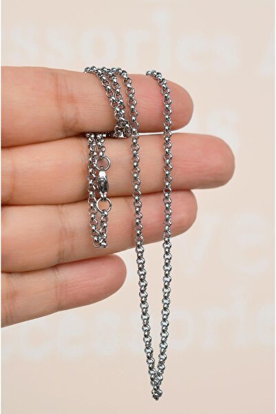 Sacce Scarves&Accessories سلسال سلسلة ستيل 45 سم لون فضي