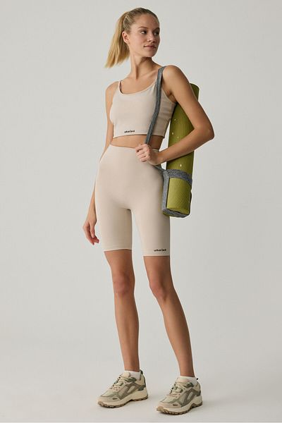 Urban Beat PINKY Damen-Sport-Sling-Bustier in Steinfarbe