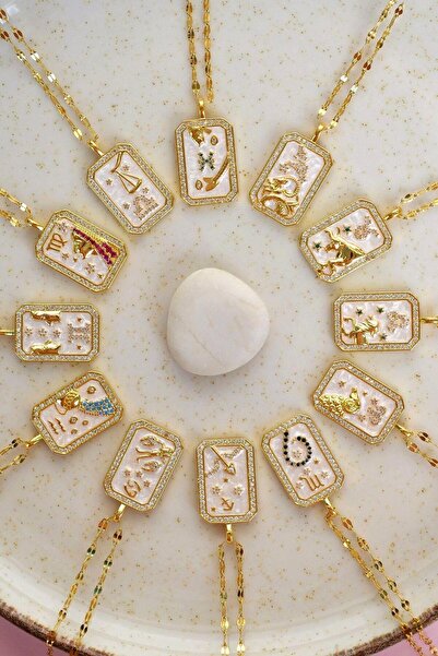 Sacce Scarves&Accessories Yay Burcu Kolye Çelik Burç Kolye Yay Gold Renk