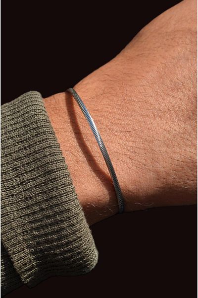 Sacce Scarves&Accessories Men's Thin Steel Bracelet - Ring Model Unisex Product