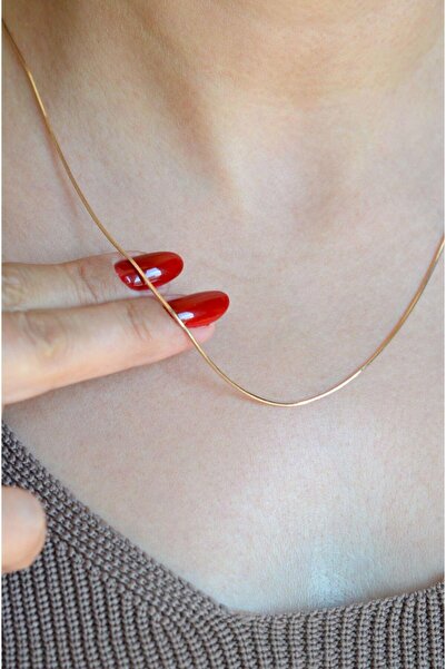 Sacce Scarves&Accessories İnce İtalyan Zincir Gold Renk 45 cm