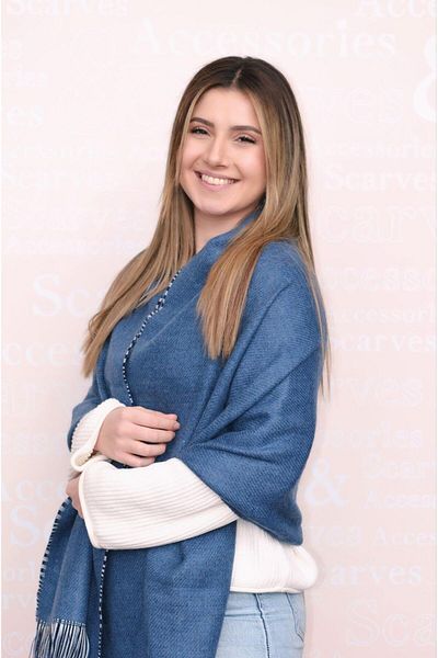 Sacce Scarves&Accessories Reversible Blue Shoulder Shawl Winter Scarf Blue Color Shawl