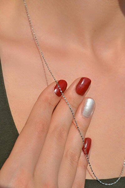 Sacce Scarves&Accessories Thin Steel Chain Necklace 60 Cm Silver Color