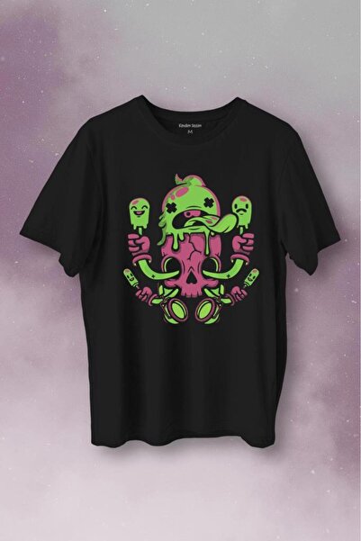 Kendim Seçtim Мајица са Štampano лобање сладоледа, улична одећа, унисекс T-shirt