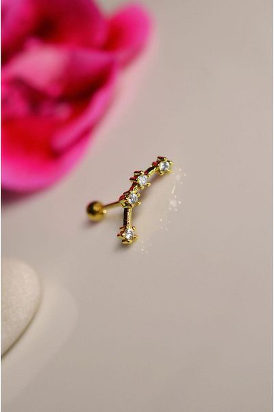 Sacce Scarves&Accessories Aquarius Earring Constellation Piercing Gold Aquarius