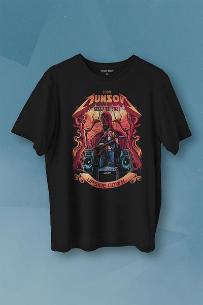 Kendim Seçtim Tricou imprimat Eddie Munson Hell Fire Club Hellfire Tour Tricou unisex