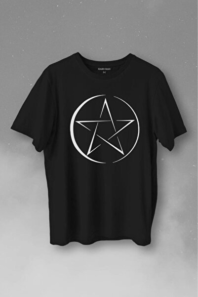 Kendim Seçtim Pentagram šablon simbol satanizam bafomet pečat logo Štampano m...