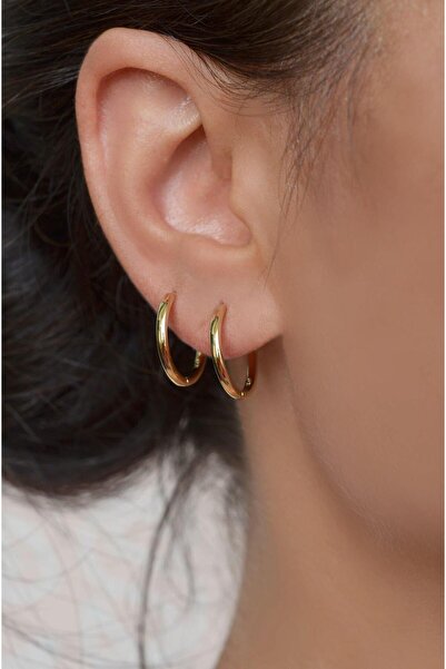 Sacce Scarves&Accessories Steel Yellow Hoop Earrings