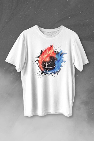 Kendim Seçtim Fire Meteor Basketball Fireball Štampano Majica Unisex T-shirt